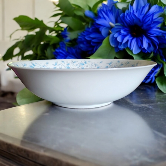Vtg Vegetable Bowl Spring Formal STYLE HOUSE Montgomery Ward Platinum Accents - Picture 2 of 4